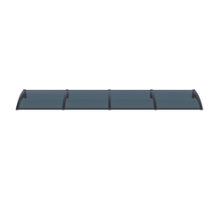 Copertină PRO 400x150 cm din aluminiu și plexiglas – Negru/Antracit - MAPROFI