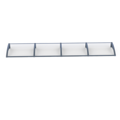 Copertină PRO 400x80 cm din aluminiu și plexiglas – Negru/Transparent - MAPROFI