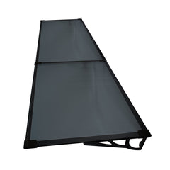 Copertina Usa / Geam MAX PRO 200x80 cm, Policarbonat 5.2 mm, Margini din Aluminiu, Suporturi din Otel Vopsit, Negru/Antracit - MAPROFI