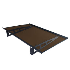 Copertină VIVIEN PRO 120x100 cm din aluminiu și plexiglas – Negru/Bronz - MAPROFI