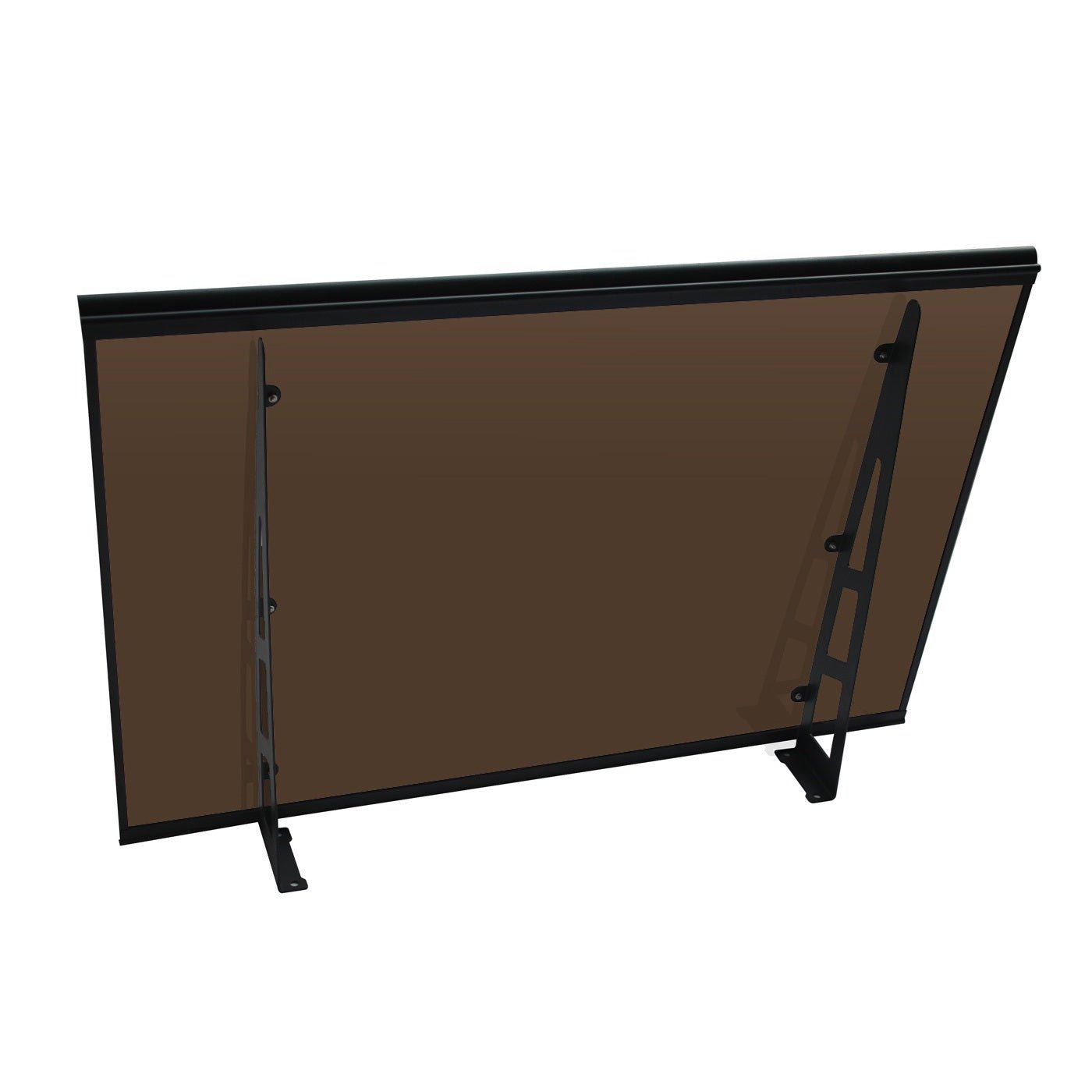 Copertină VIVIEN PRO 120x100 cm din aluminiu și plexiglas – Negru/Bronz - MAPROFI