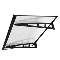 Copertină VIVIEN PRO 120x80 cm din aluminiu și plexiglas – Negru/Transparent - MAPROFI