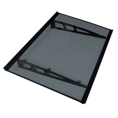 Copertină VIVIEN PRO 150x100 cm din aluminiu și plexiglas – Negru/Antracit - MAPROFI