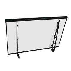 Copertină VIVIEN PRO 150x100 cm din aluminiu și plexiglas – Negru/Transparent - MAPROFI