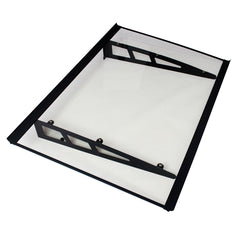 Copertină VIVIEN PRO 150x100 cm din aluminiu și plexiglas – Negru/Transparent - MAPROFI