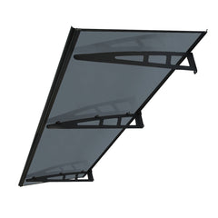 Copertină VIVIEN PRO 200x100 cm din aluminiu și plexiglas – Negru/Antracit - MAPROFI