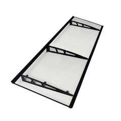 Copertină VIVIEN PRO 200x100 cm din aluminiu și plexiglas – Negru/Transparent - MAPROFI