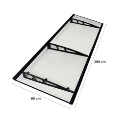 Copertină VIVIEN PRO 200x80 cm din aluminiu și plexiglas – Negru/Transparent - MAPROFI