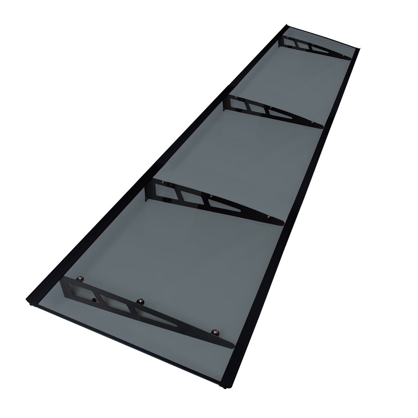 Copertină VIVIEN PRO 300x100 cm din aluminiu și plexiglas – Negru/Antracit - MAPROFI