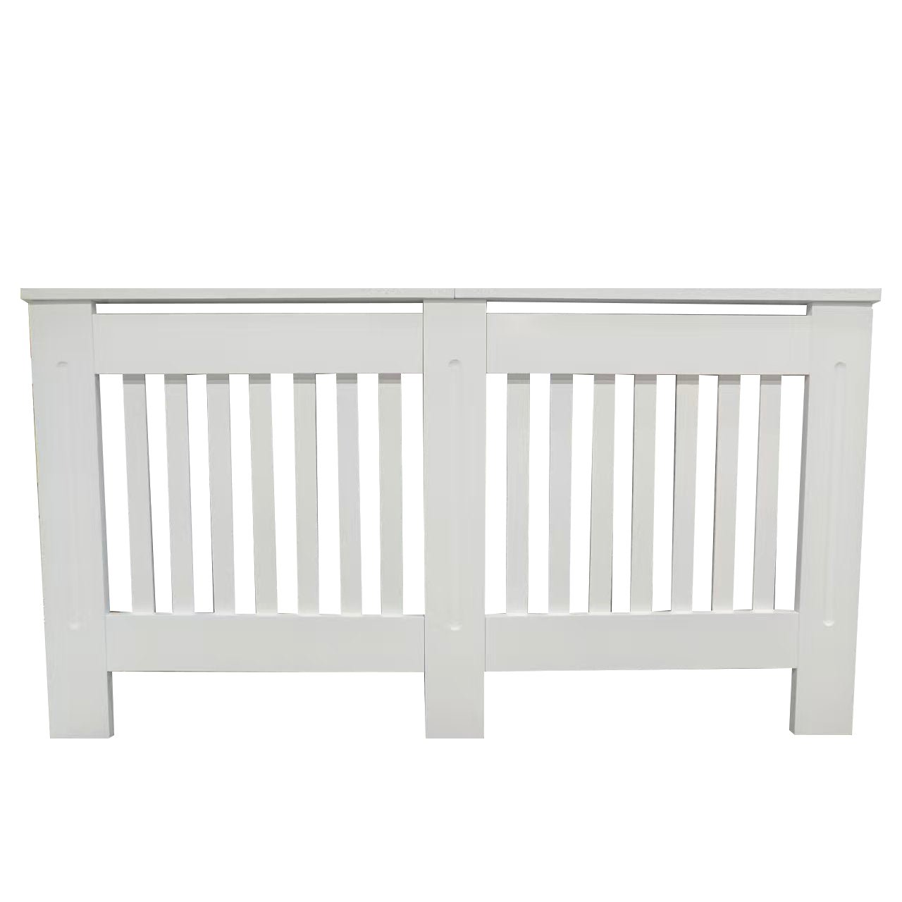 Mască calorifer L 152 cm, MDF cu lamele verticale – Alb lucios - MAPROFI