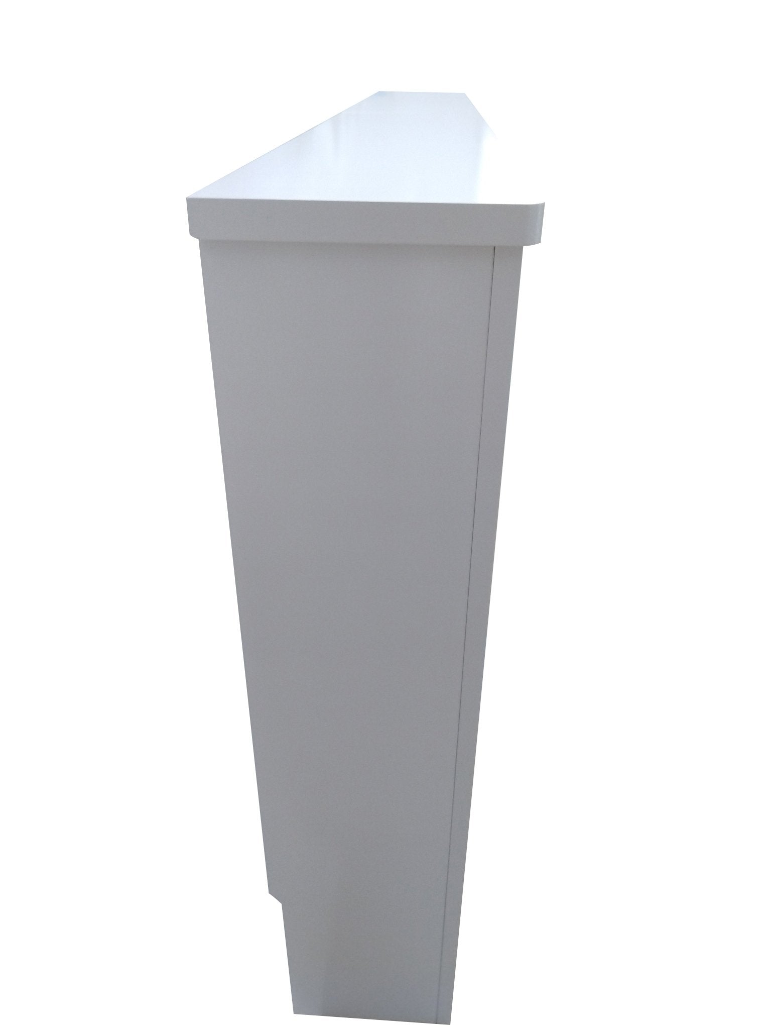 Mască calorifer L 152 cm, MDF cu lamele verticale – Alb lucios - MAPROFI