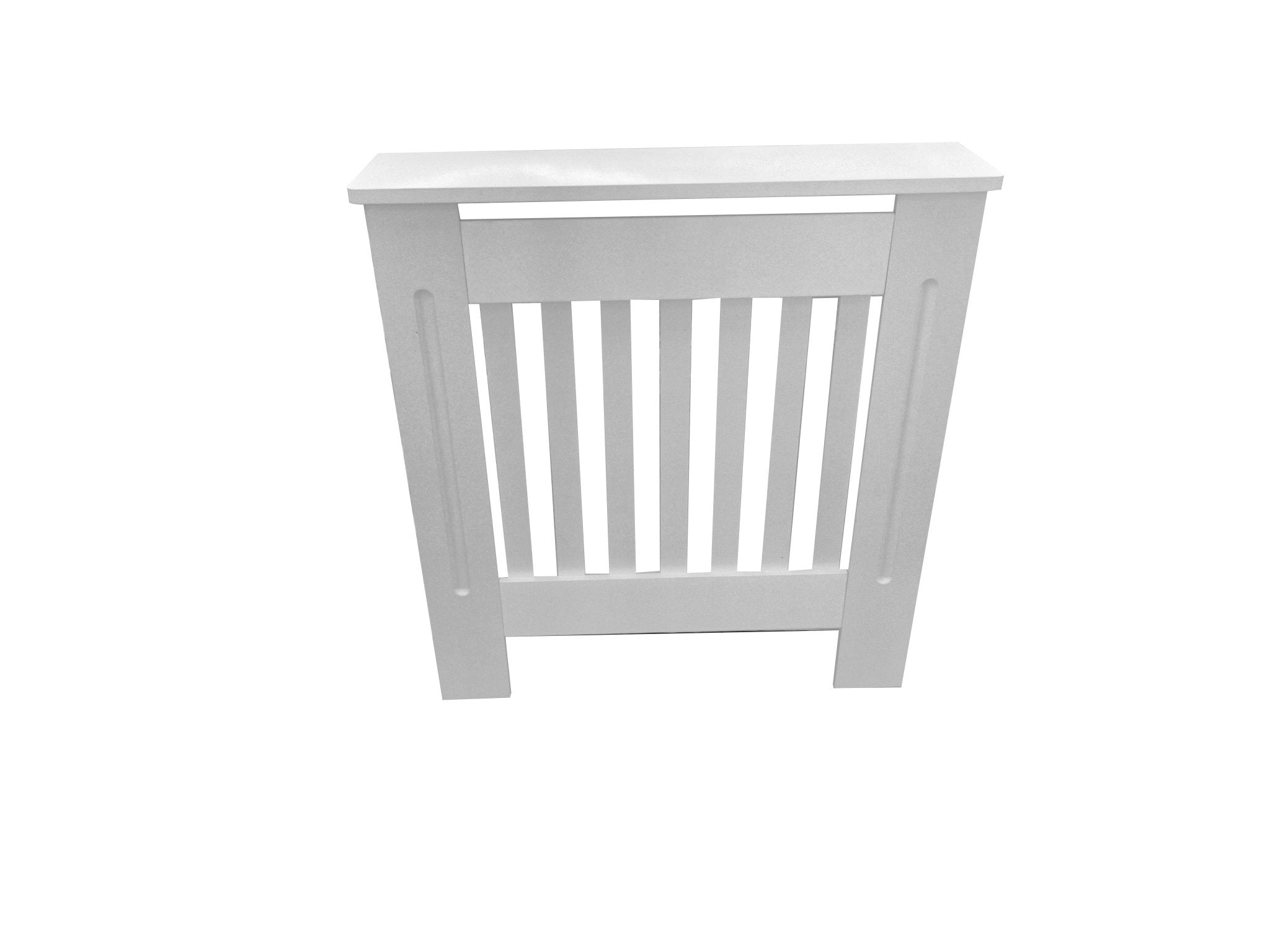 Mască calorifer S 78 cm, MDF cu lamele verticale – Alb lucios - MAPROFI