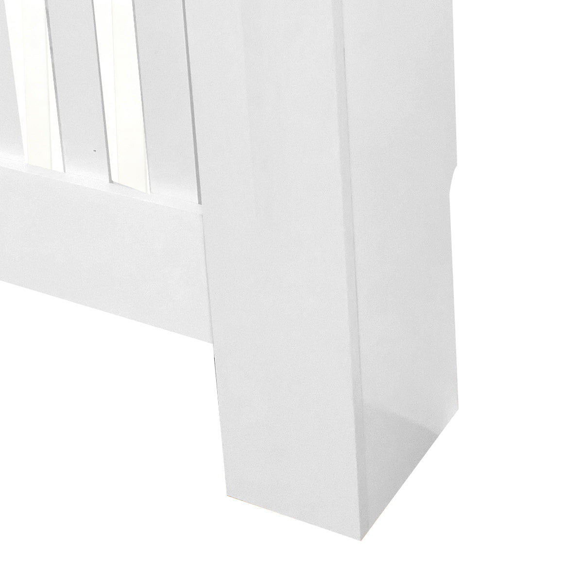 Mască calorifer XL 172 cm, MDF cu lamele verticale – Alb lucios - MAPROFI