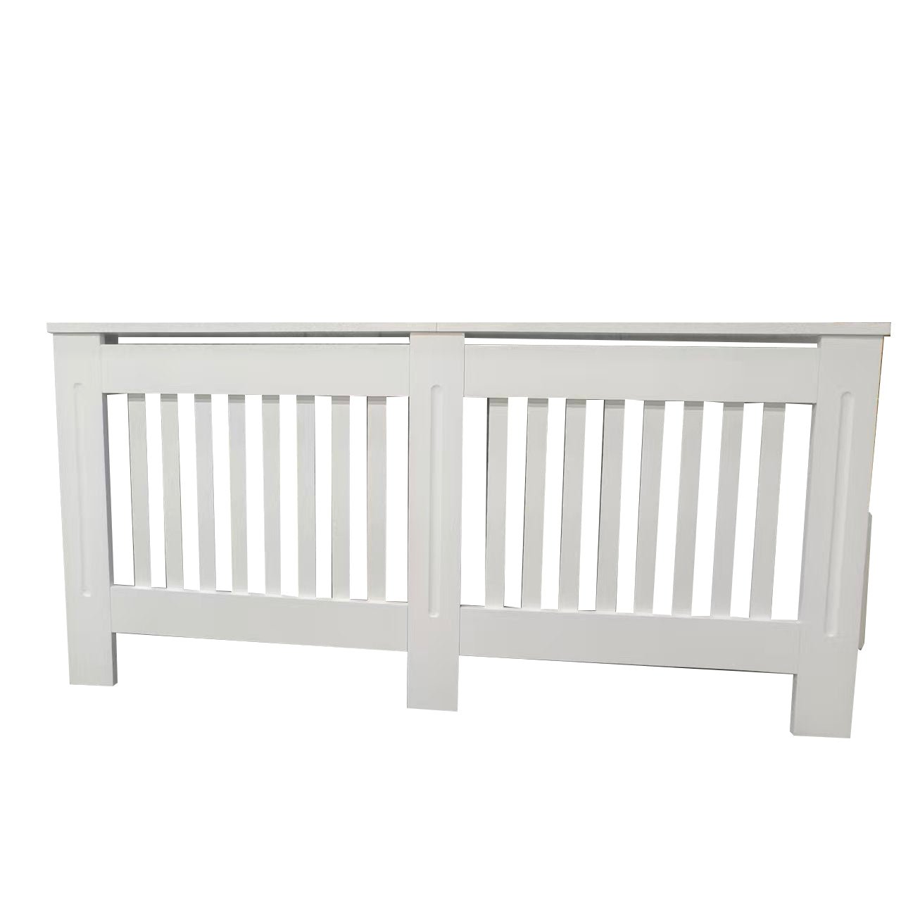 Mască calorifer XL 172 cm, MDF cu lamele verticale – Alb lucios - MAPROFI