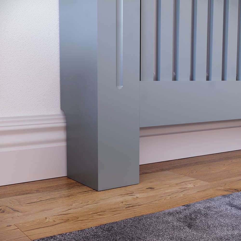 Masca pentru Calorifer ECO-M 112 cm, MDF Vopsit de 18 mm Lame Verticale, Gri antracit - MAPROFI
