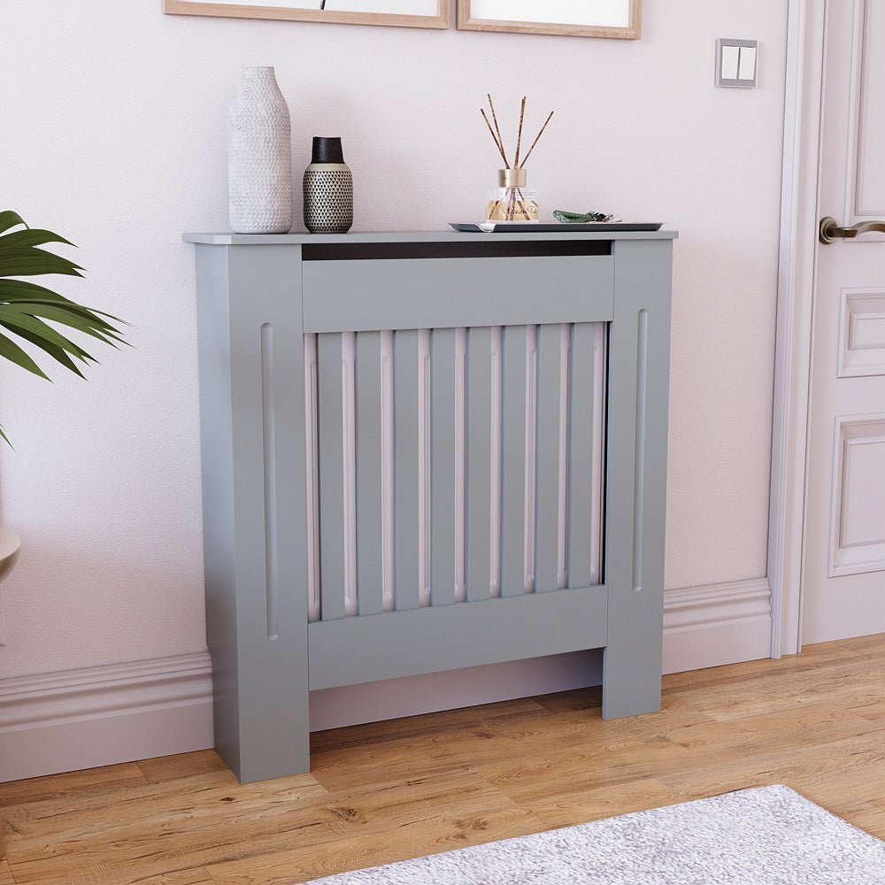Masca pentru Calorifer ECO-S 78 cm, MDF Vopsit de 18 mm Lame Verticale, Gri antracit - MAPROFI