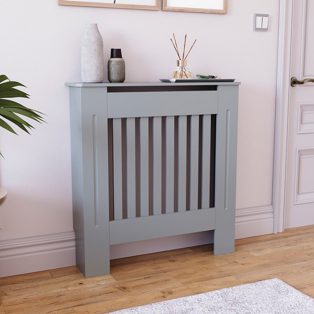 Masca pentru Calorifer ECO-S 78 cm, MDF Vopsit de 18 mm Lame Verticale, Gri antracit - MAPROFI