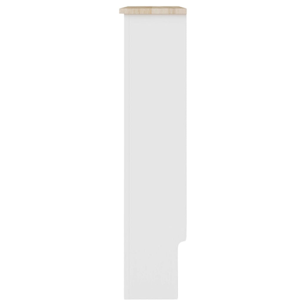 Masca pentru Calorifer ECO-S 78 cm, MDF Vopsit de 18 mm Lame Verticale, Maro/Alb - MAPROFI