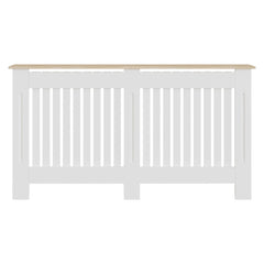 Masca pentru Calorifer ECO-XL 152 cm, MDF Vopsit de 21 mm Lame Verticale, Maro/Alb lucios - MAPROFI