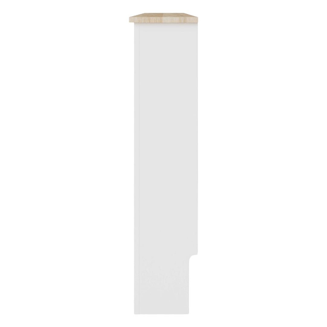 Masca pentru Calorifer ECO-XL 152 cm, MDF Vopsit de 21 mm Lame Verticale, Maro/Alb lucios - MAPROFI