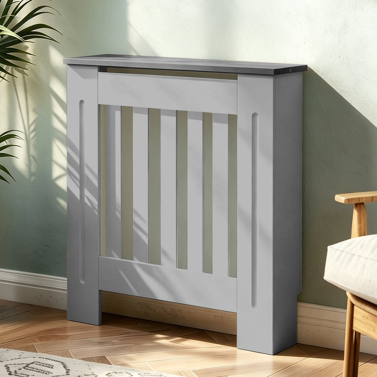 Masca pentru Calorifer ECO-XS 65 cm, MDF Vopsit de 18 mm Lame Verticale, Gri antracit - MAPROFI