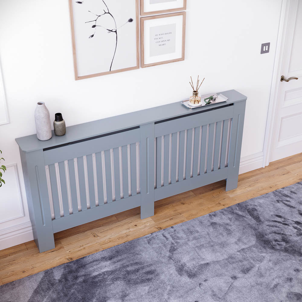 Masca pentru Calorifer ECO-XXL 172 cm, MDF Vopsit de 21 mm Lame Verticale, Gri antracit - MAPROFI