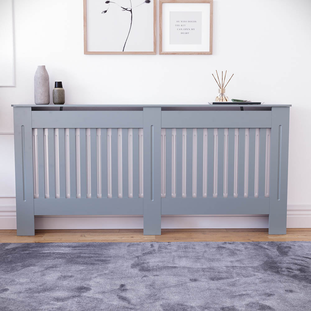 Masca pentru Calorifer ECO-XXL 172 cm, MDF Vopsit de 21 mm Lame Verticale, Gri antracit - MAPROFI