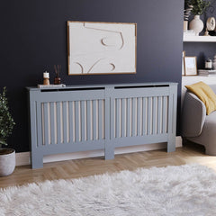 Masca pentru Calorifer ECO-XXL 172 cm, MDF Vopsit de 21 mm Lame Verticale, Gri antracit - MAPROFI