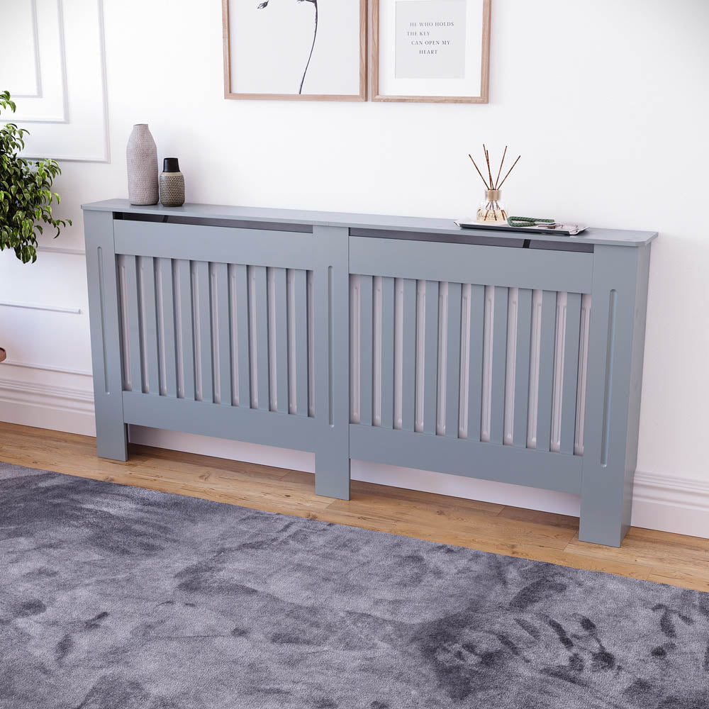 Masca pentru Calorifer ECO-XXL 172 cm, MDF Vopsit de 21 mm Lame Verticale, Gri antracit - MAPROFI