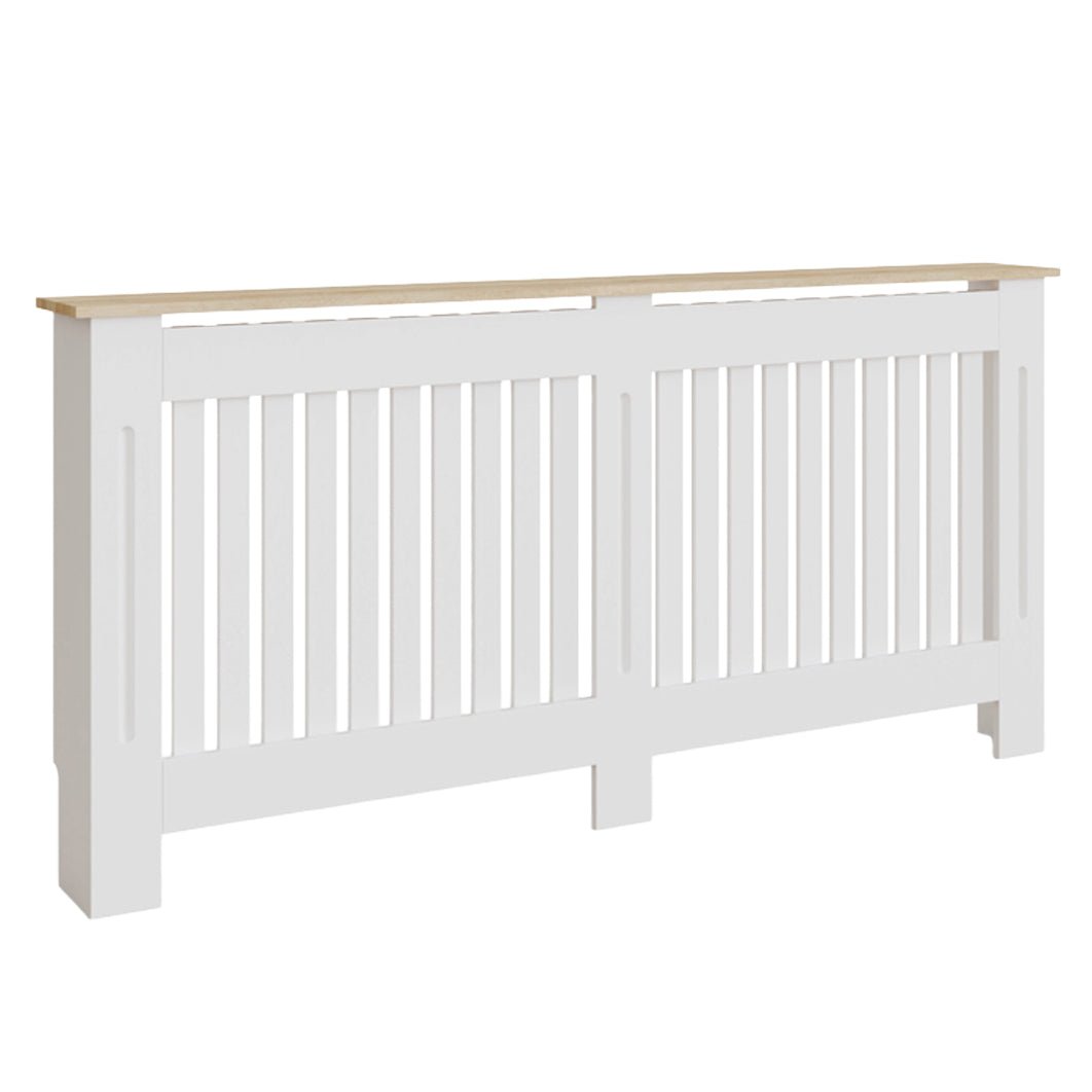 Masca pentru Calorifer ECO-XXL 172 cm, MDF Vopsit de 21 mm Lame Verticale, Maro/Alb lucios - MAPROFI