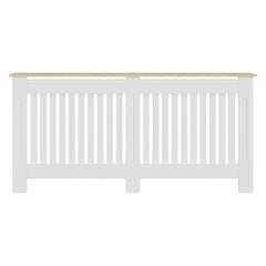 Masca pentru Calorifer ECO-XXL 172 cm, MDF Vopsit de 21 mm Lame Verticale, Maro/Alb lucios - MAPROFI