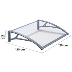Copertina PLEXIGLAS PRO 120x120 cm, Policarbonat Acrylic 2.5 mm, Suporturi din Aluminiu, Gri/Transparent