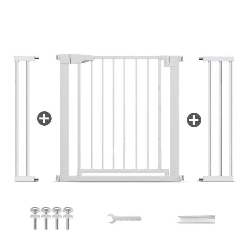 Poartă de Siguranță ECO 90° pentru Copii și Animale 76 x 111-117 cm, ALB - MAPROFI
