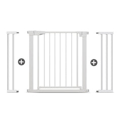 Poartă de Siguranță ECO 90° pentru Copii și Animale 76 x 111-117 cm, ALB - MAPROFI