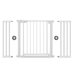 Poartă de Siguranță ECO 90° pentru Copii și Animale 76 x 125-131 cm, ALB - MAPROFI