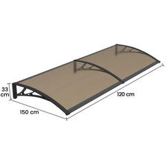 Copertina PREMIUM 120x150 cm, Policarbonat 6 mm, Suporturi din ABS, Negru/Bronz