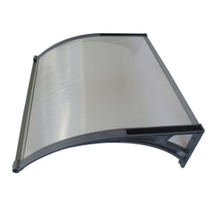 Copertină PREMIUM LUMI 120x100 cm cu senzor și panou solar – Gri/Transparent