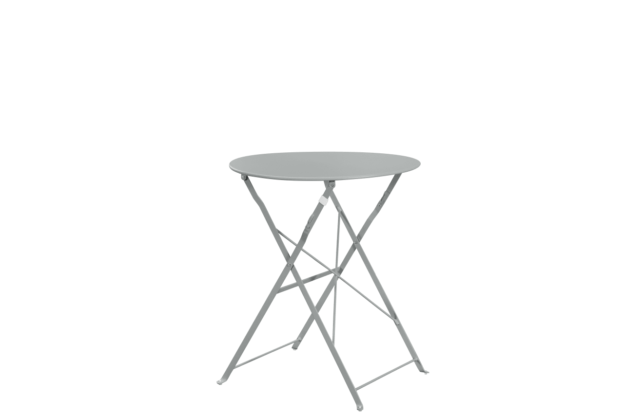 Set Bistro Flair – masă și 2 scaune din oțel vopsit – Gri deschis (Cool Grey) - MAPROFI