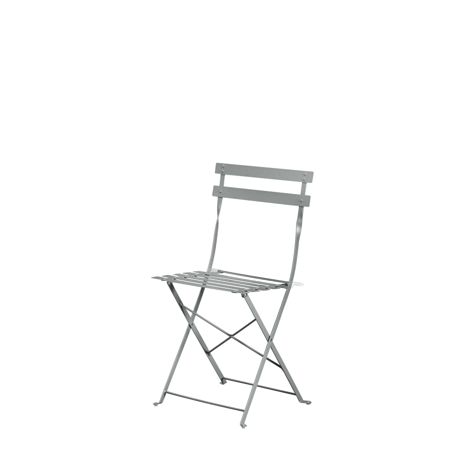 Set Bistro Flair – masă și 2 scaune din oțel vopsit – Gri deschis (Cool Grey) - MAPROFI