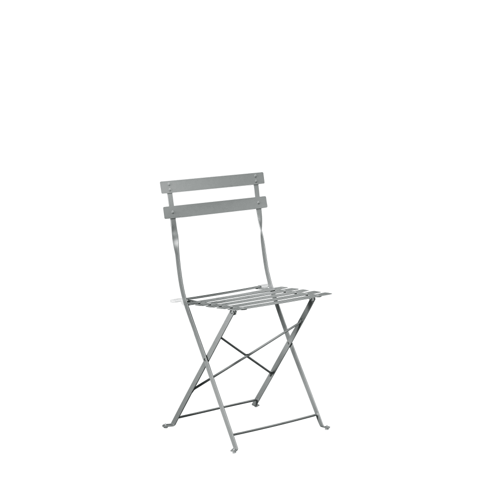 Set Bistro Flair – masă și 2 scaune din oțel vopsit – Gri deschis (Cool Grey) - MAPROFI