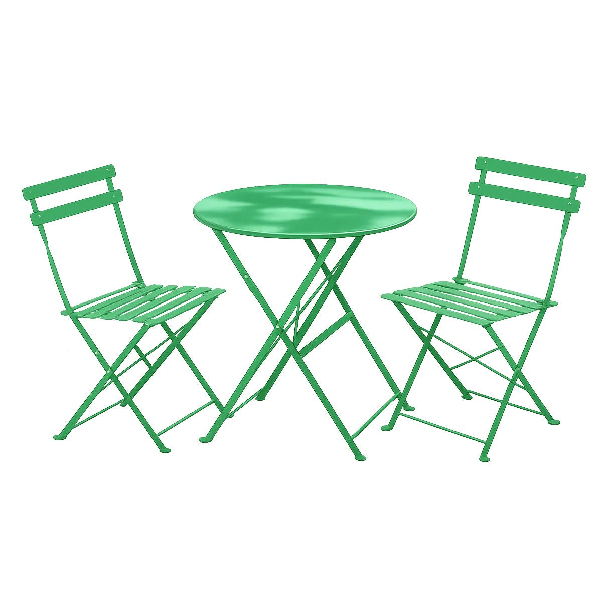 Set Bistro Flair – masă și 2 scaune din oțel vopsit – Verde - MAPROFI