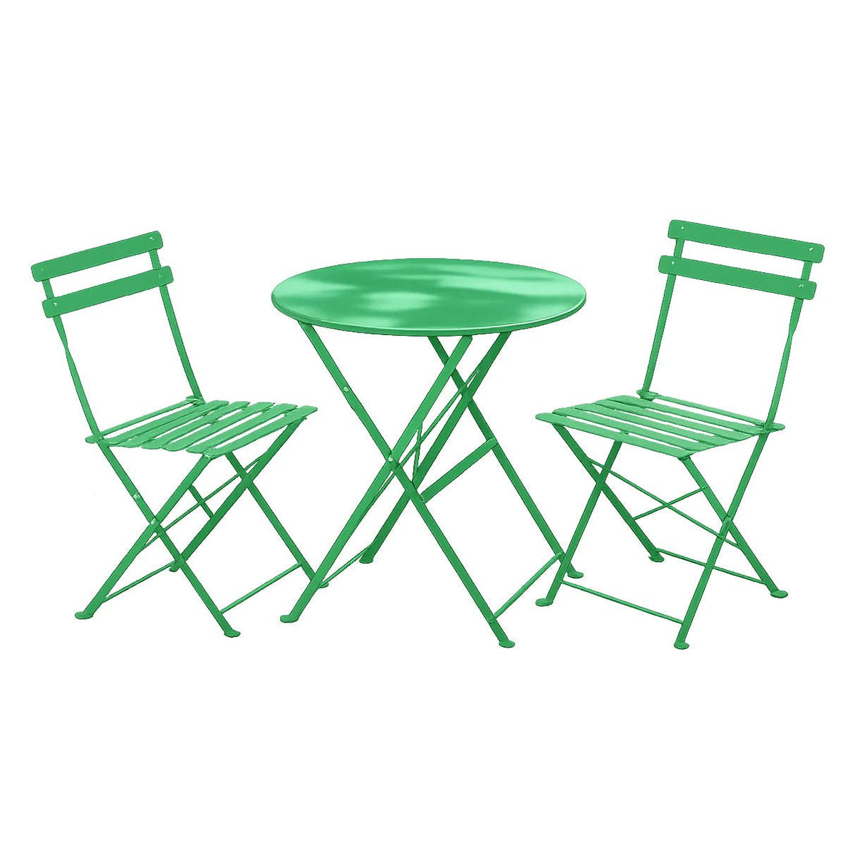 Set Bistro Flair – masă și 2 scaune din oțel vopsit – Verde - MAPROFI