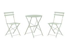 Set Bistro Flair – masă și 2 scaune din oțel vopsit – Verde (Olive Green) - MAPROFI